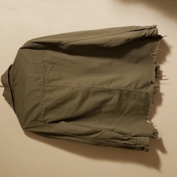 Free People Moonchild Distressed Green Jacket - Picture 3 of 13